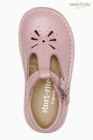 Pink Start-Rite First Walking Leather Tea Party Shoe